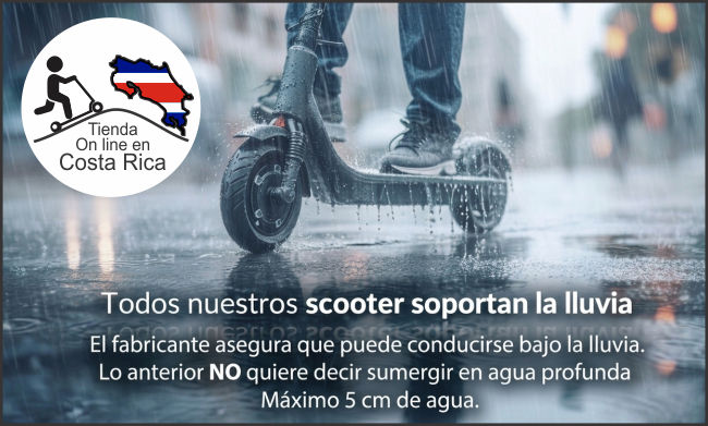 Todos nuestros scooters soportan lluvia